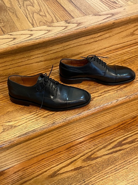 Sandro Moscoloni Black Leather Cap Toe Derbys 8.5D main image 5